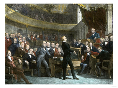 Henry Clay Arguing in the Us Senate for the Compromise of 1850 to Avert Civil War