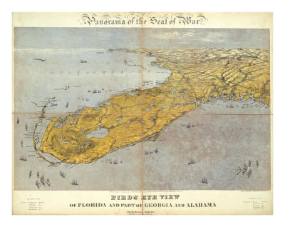 Florida and Part of Georgia and Alabama, c.1861