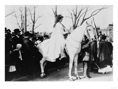 Woman on Horse Woman's Suffrage Parade Photograph - Washington, DC