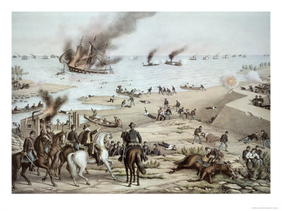 USS Monitor Fighting the CSS Merrimack, Battle of Hampton Broads, American Civil War, c.1862