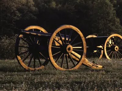 Civil War Cannon and Caisson, Manassas National Battlefield, Virginia