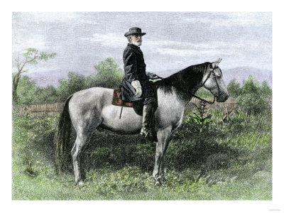 Confederate General Robert E. Lee on His Favorite War-Horse, Traveler