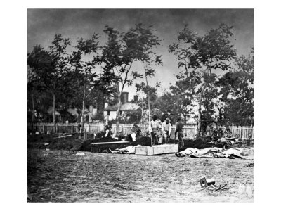 Fredericksburg, VA, Burying the Dead at the Hospital, Civil War
