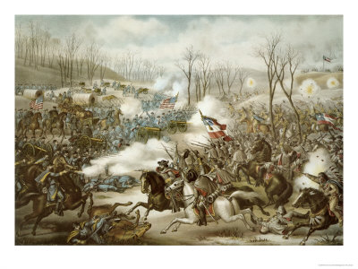 Battle of Pea Ridge, Arkansas, 6th-8th March, Engraved by Kurz and Allison