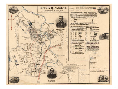 Battle of Stones River - Civil War Panoramic Map