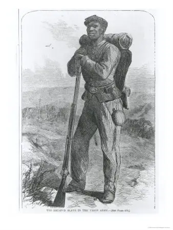 The Escaped Slave in the Union Army, from "Harper's Weekly", 1864