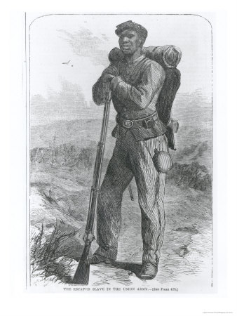 The Escaped Slave in the Union Army, from "Harper's Weekly", 1864