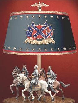 confederate collectible lamp