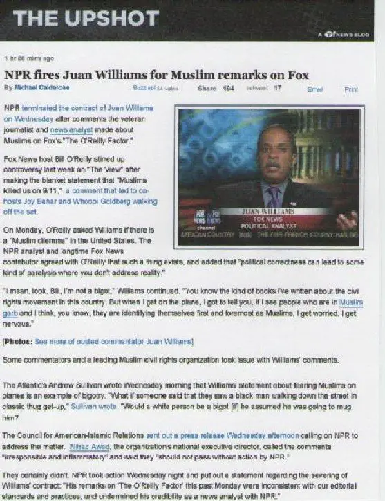 Juan Williams Fired by NPR
