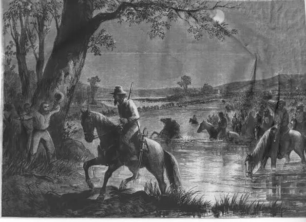 Rebel Army crossing the Potomac