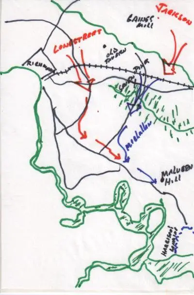 General McClellan Retreat Map
