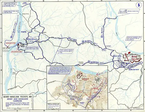 Fort Donelson Tennessee battle map