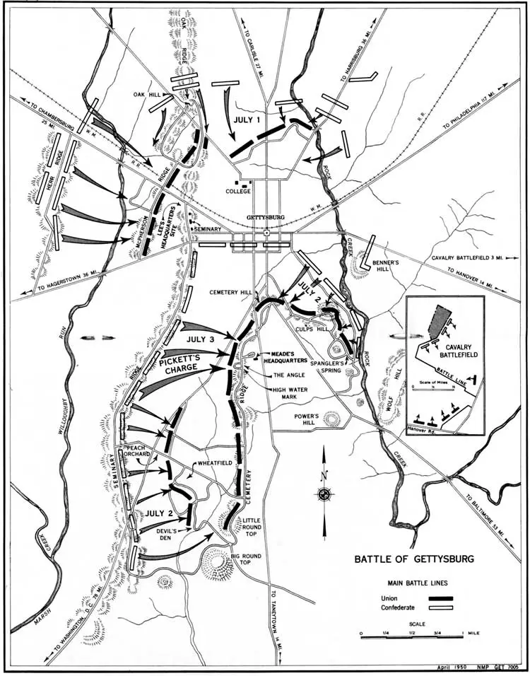 Gettysburg Battle map