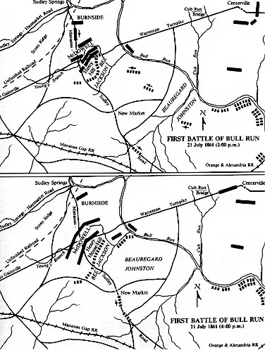 First Manassas Battle Map
