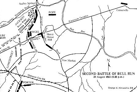 second battle at Bull Run battle Map