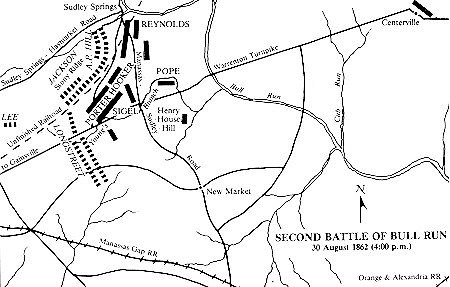 Second Manassas Battle detail map