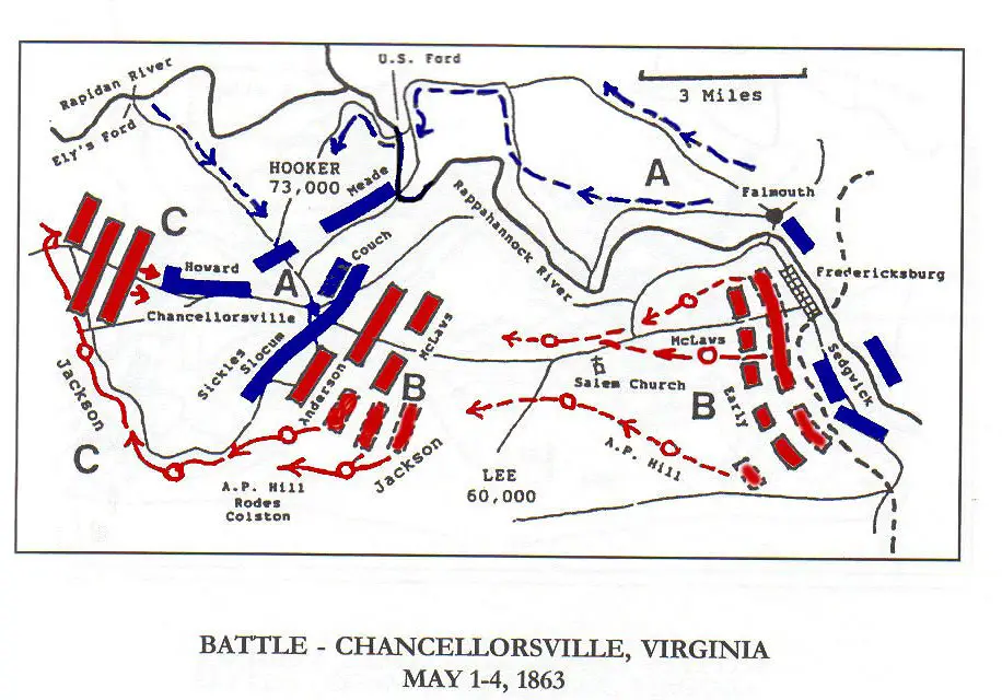 Chancellorsville Virginia Battle Map