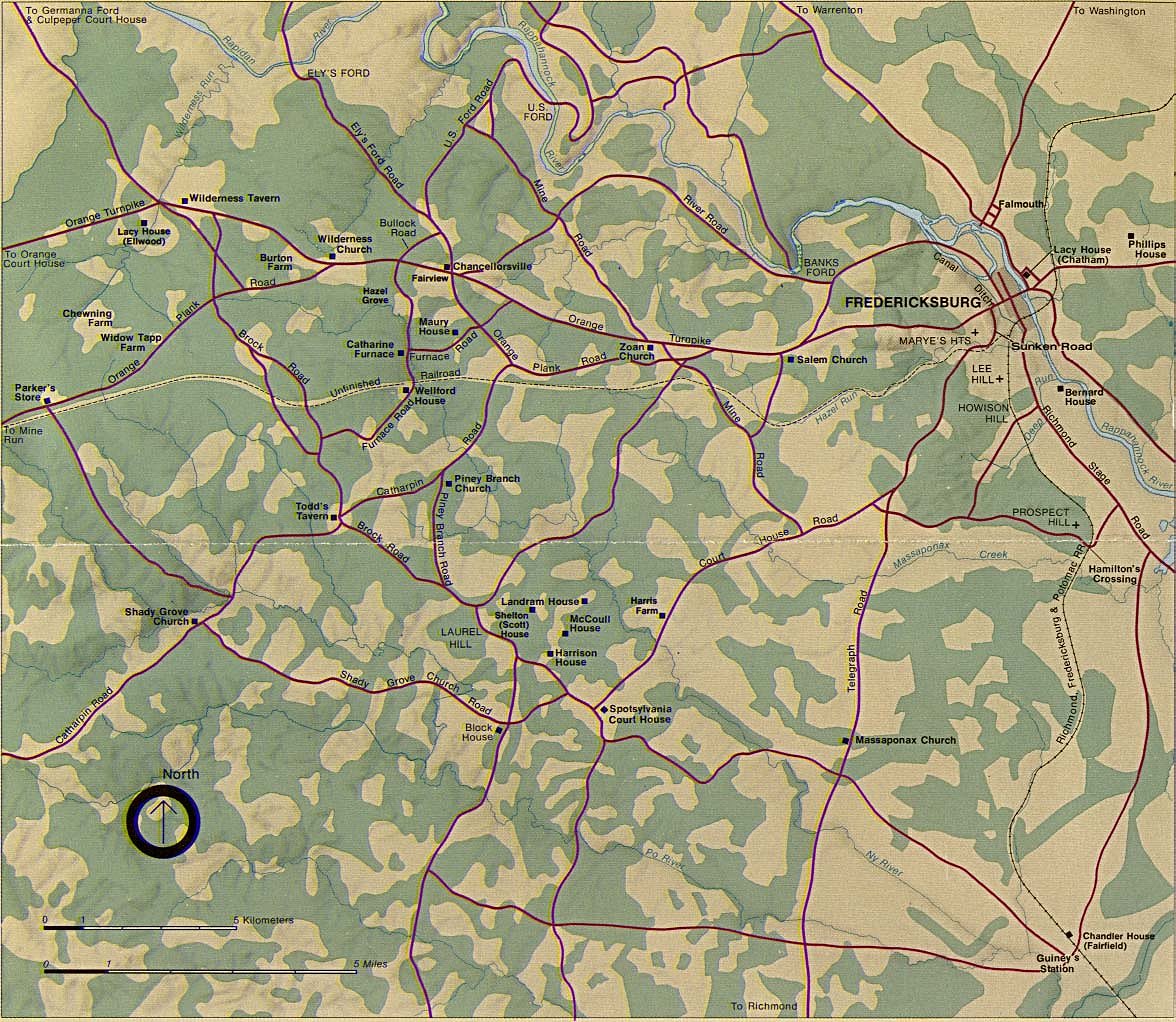 Virginia Civil War wilderness battle map