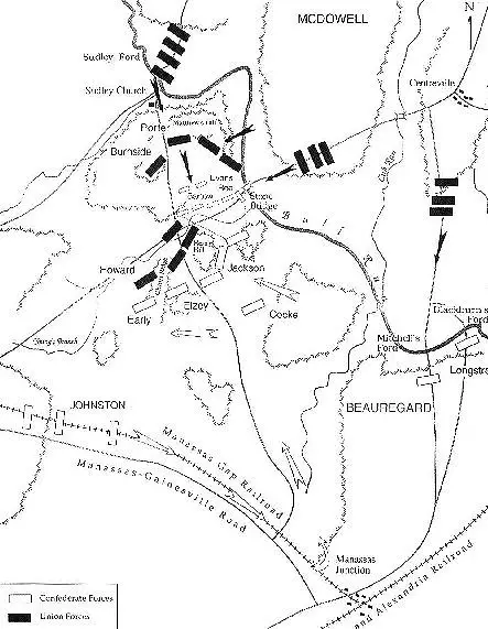 Manassas Battlefield Map