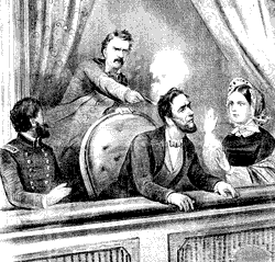 John Wilkes Booth at Fords theater