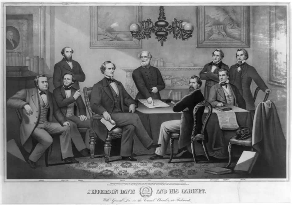 jefferson Davis confederate President and cabinet
