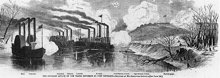 civil war naval attack on fort Donaldson