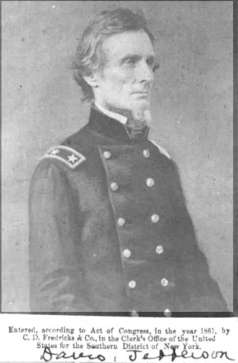 Confederate President Jefferson Davis in Uniform