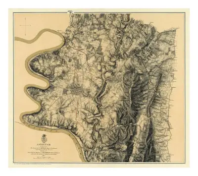 Civil War Map: Antietam, c.1869