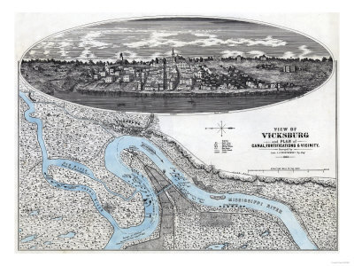 Siege of Vicksburg - Civil War Panoramic Map