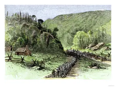 General James Longstreet's March through Thoroughfare Gap at the Second Battle of Bull Run, c.1862