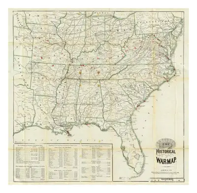 The United States Historical War Map, c.1862