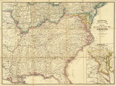 Map of the Seat of Civil War In America, c.1862