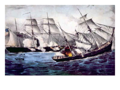 The Union Sloop of War Kearsarge Sinking the Confederate Ship Alabama, June 19, 1864