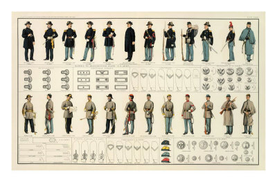 Civil War: Uniforms, US and Confederate Armies, c.1895
