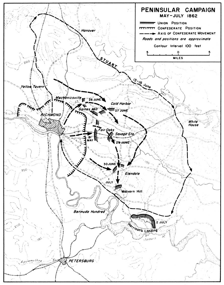 Peninsular Campaign Map
