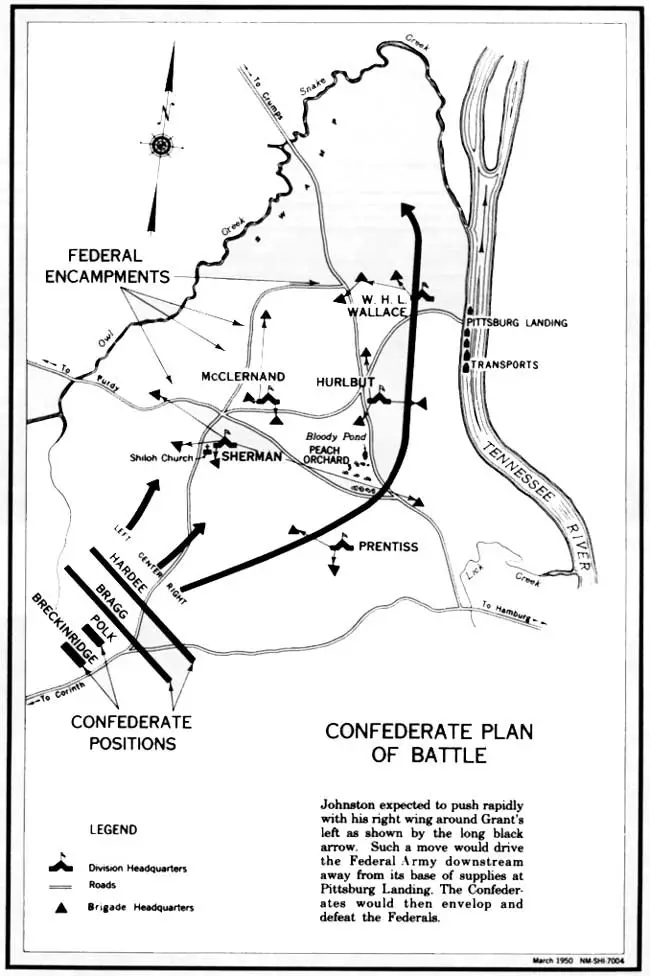 Printable Battle Of Shiloh Map