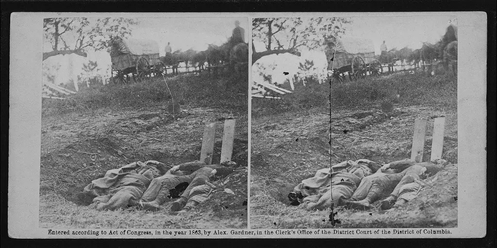 Confederate Soldier Grave Gettysburg Pennsylvania