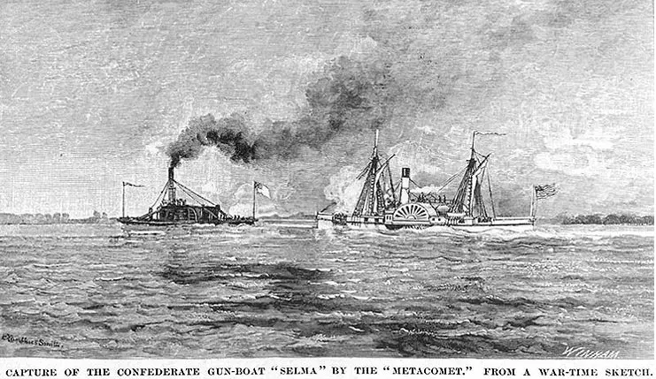 USS Metacomet Civil War Union Navy Gunboat