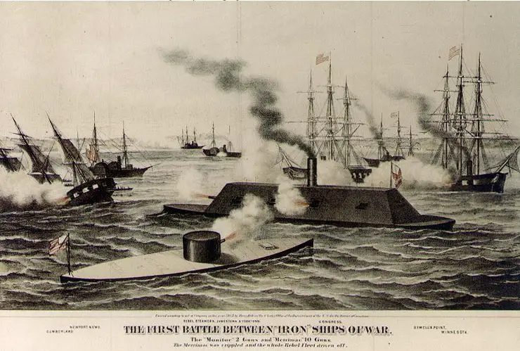 Ironclad Naval Battle CSS Virginia vs the USS Monitor