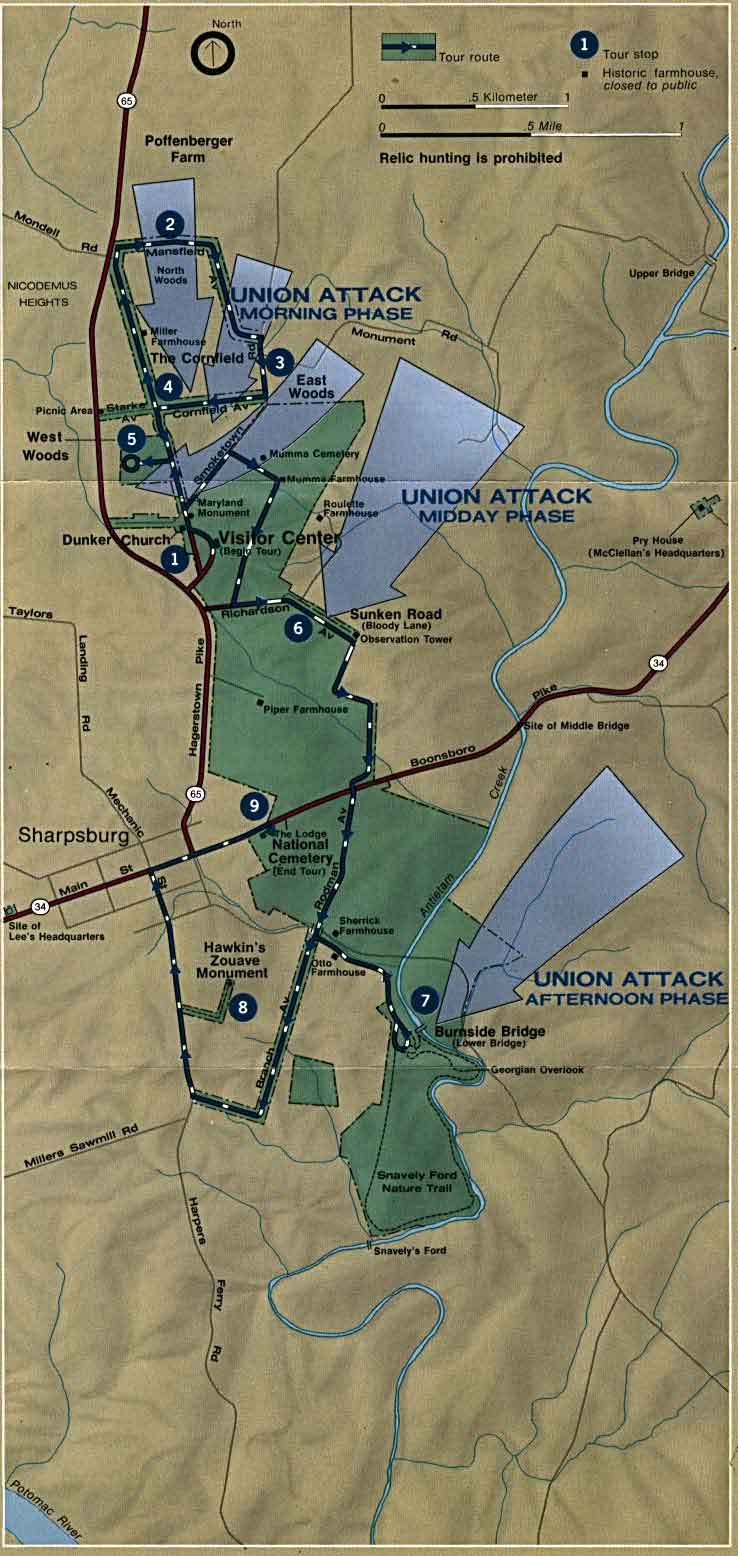State Park Map Anteitam Battle Field