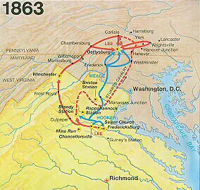 American Civil War All States Map Of Battles